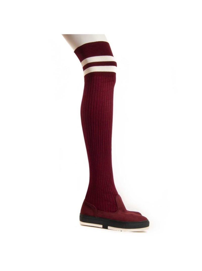 Botte Mat?riel Synth?tique Montevita Rouge - Kiabi