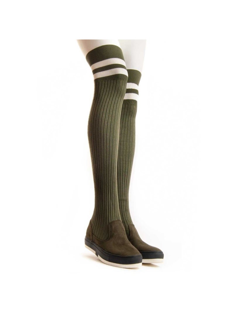Botte ? Plateforme Mat?riel Synth?tique Montevita Vert - Kiabi