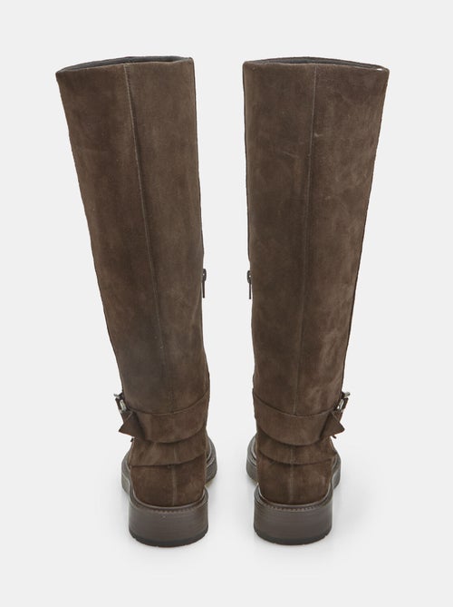 Botte pour femme en daim avec bande et boucle Bata - Kiabi
