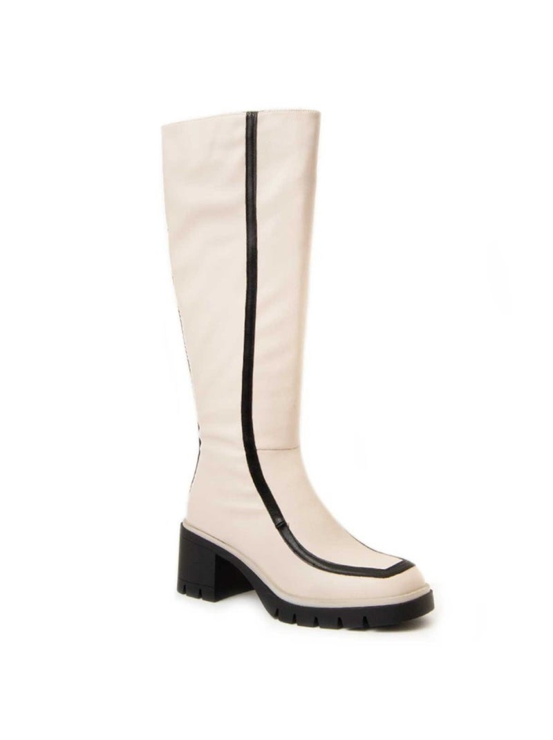 Botte ? Talons Mati?re Synth?tique Et Textile Montevita Blanc - Kiabi
