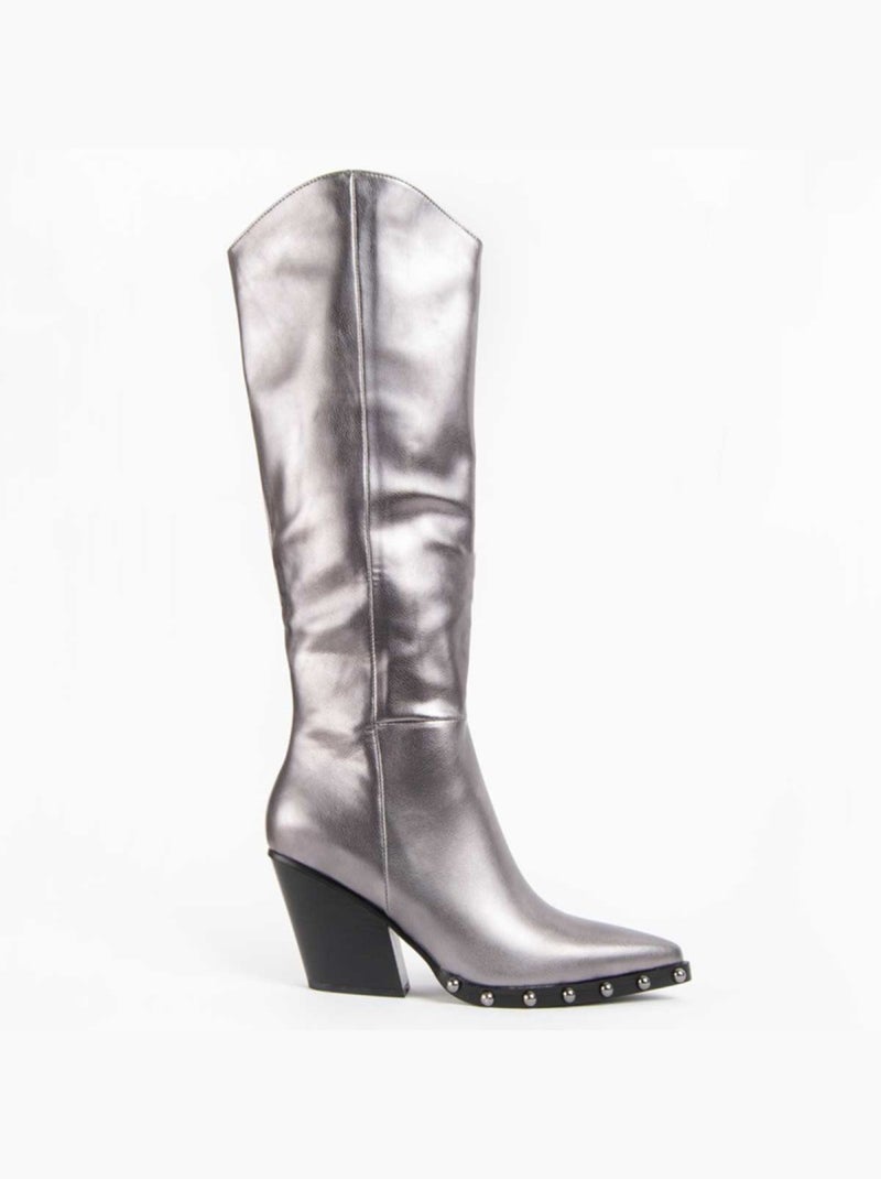 Botte ? Talons Mati?re Synth?tique Et Textile Montevita Gris - Kiabi