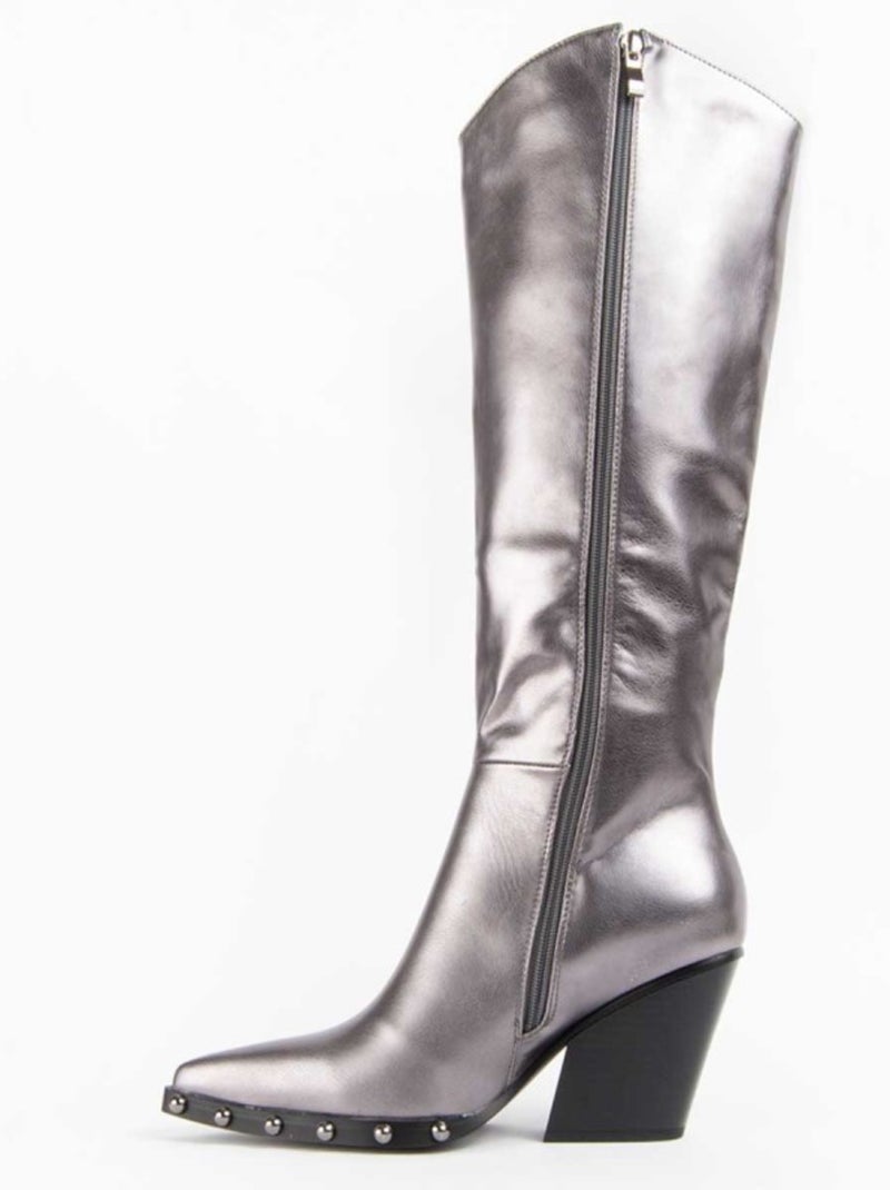 Botte ? Talons Mati?re Synth?tique Et Textile Montevita Gris - Kiabi