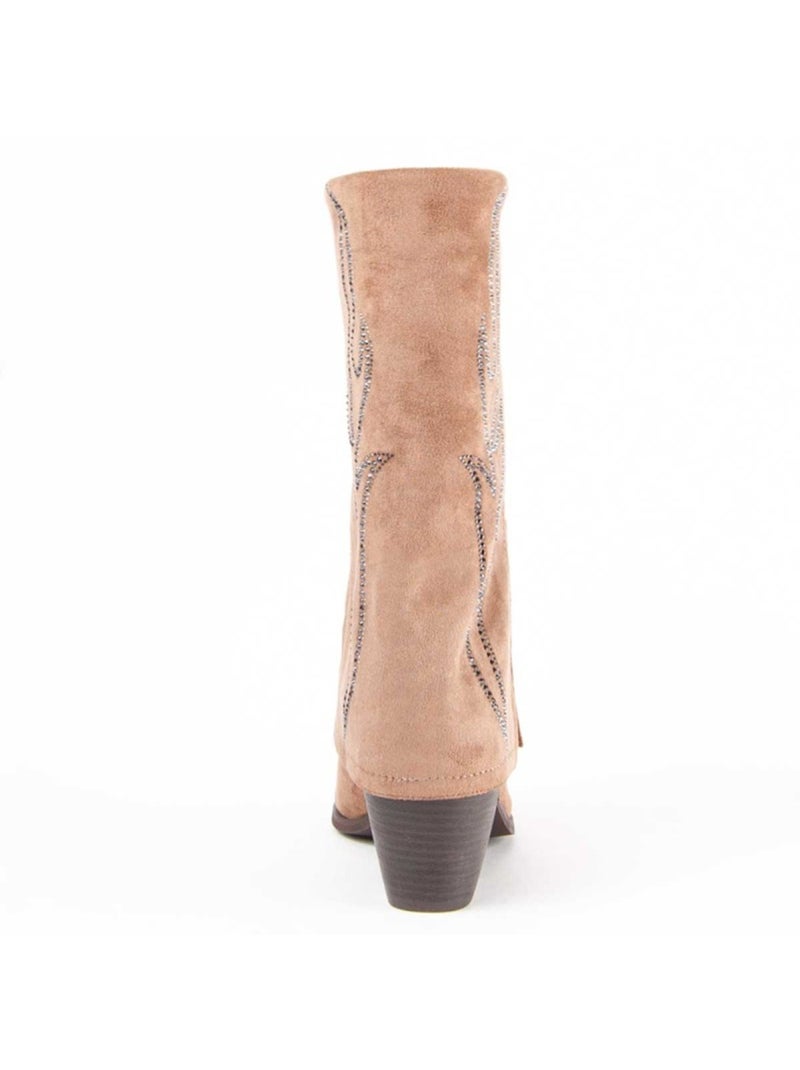 Botte ? Talons Mati?re Synth?tique Et Textile Montevita Marron - Kiabi