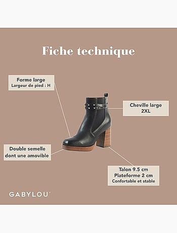 Bottes 2XL pour mollets larges - Modèle Kim