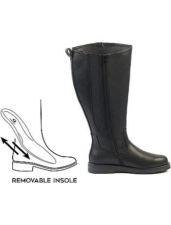 Bottes 3XL à mollet large - Modèle Lise