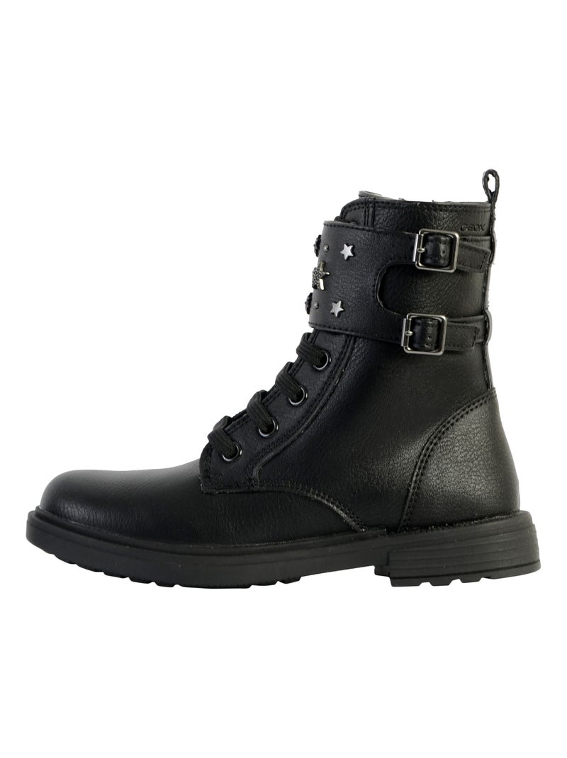 Bottes à Lacets Enfant Geox Eclair Noir - Kiabi