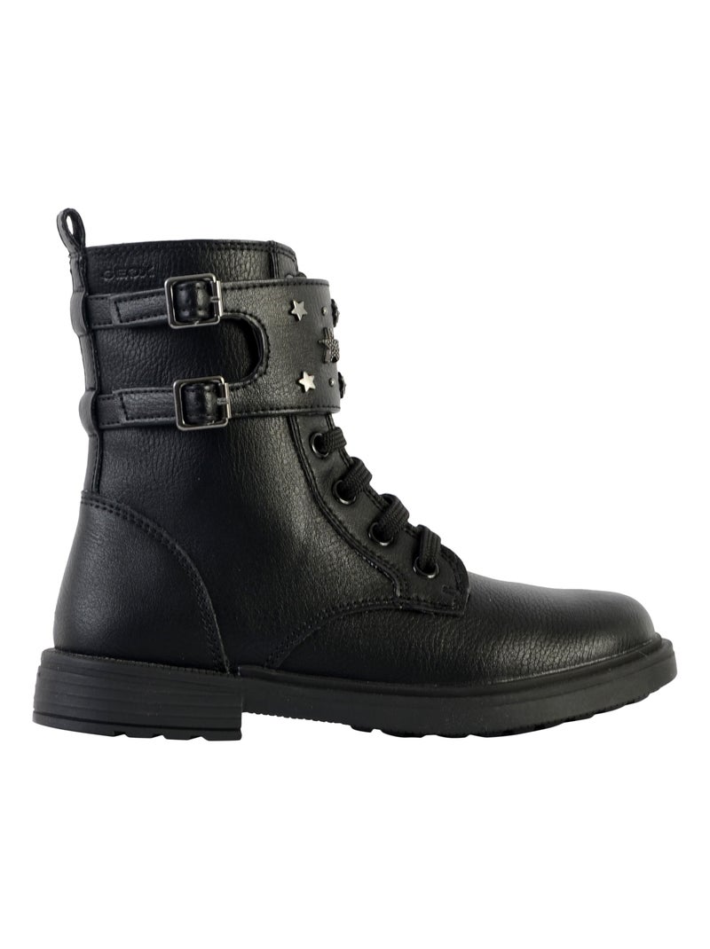 Bottes à Lacets Enfant Geox Eclair Noir - Kiabi