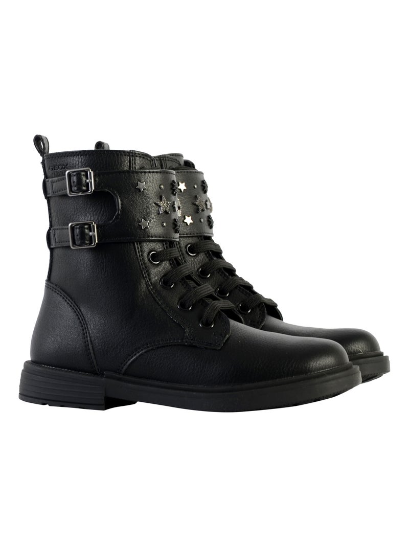 Bottes à Lacets Enfant Geox Eclair Noir - Kiabi