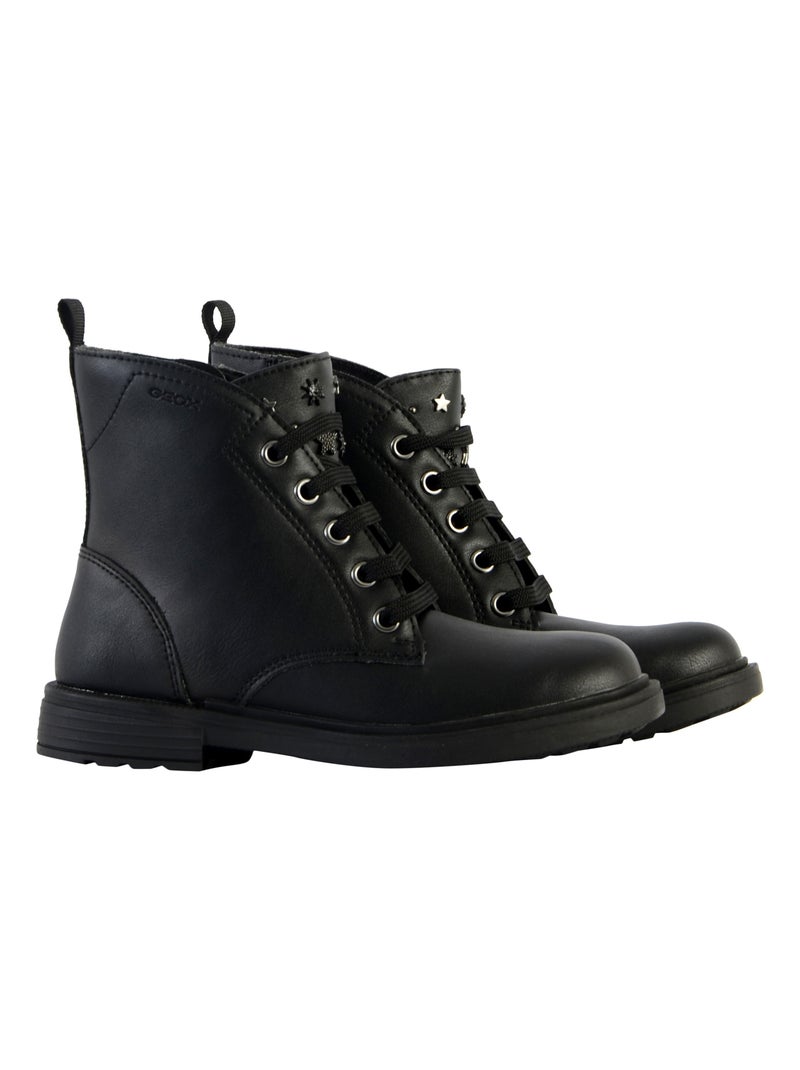 Bottes à Lacets Enfant Geox Eclair Noir - Kiabi