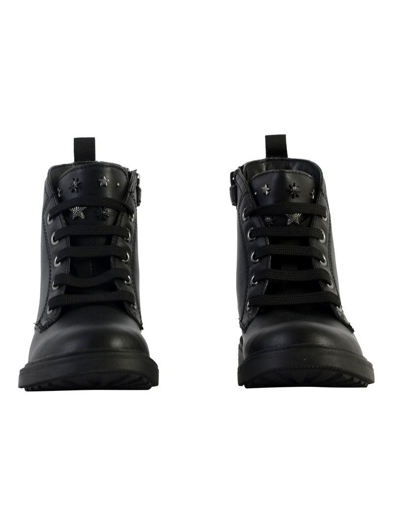 Bottes à Lacets Enfant Geox Eclair Noir - Kiabi