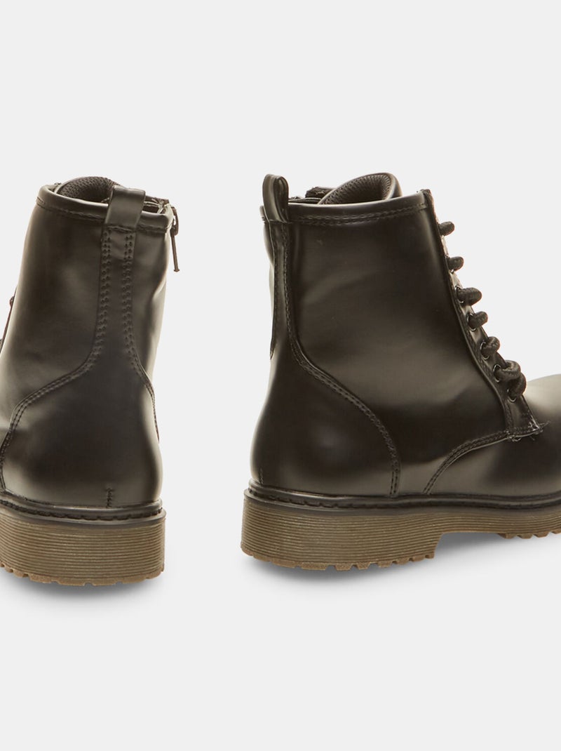 Bottes à lacets et zip BATA Noir - Kiabi