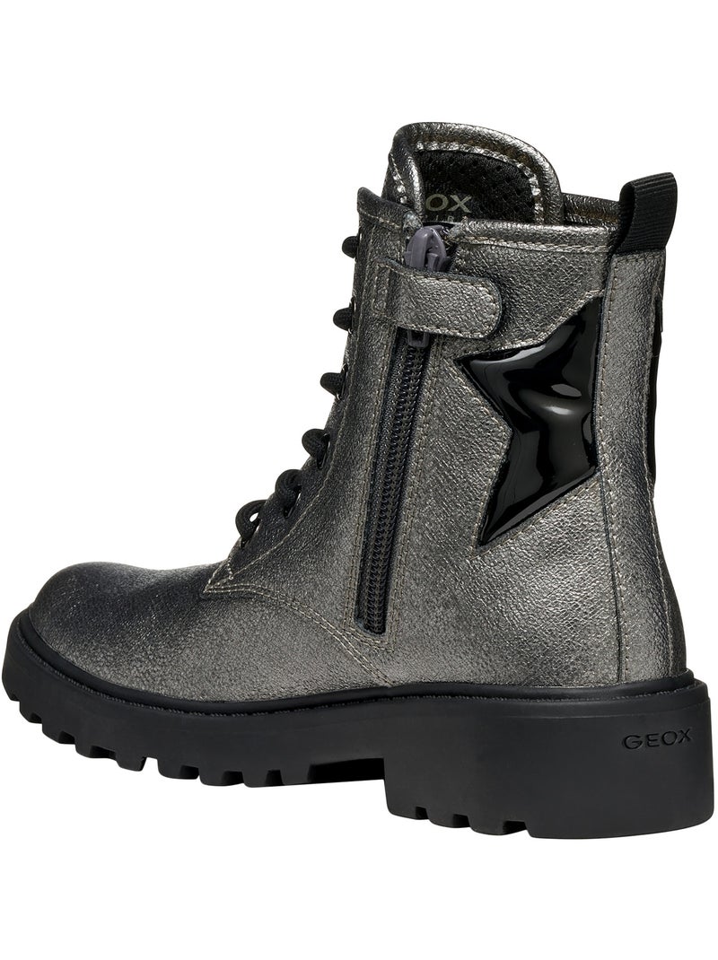 Bottes à Lacets Geox Casey Gris - Kiabi