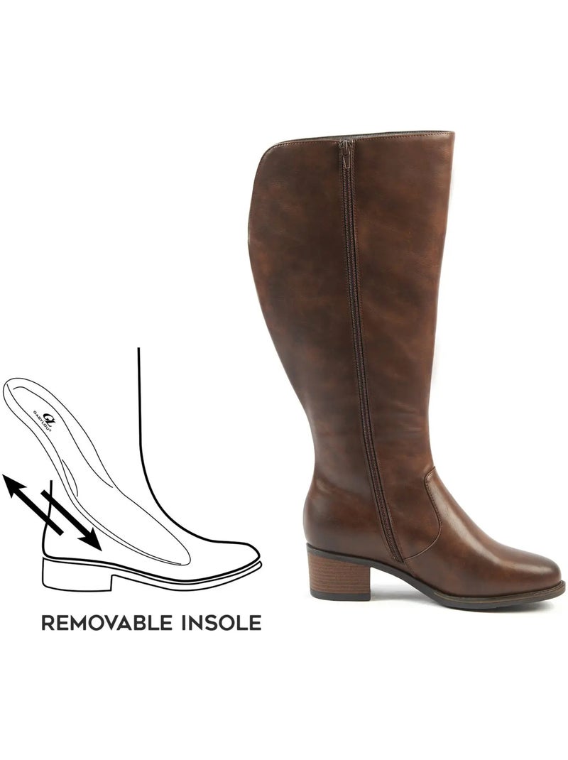 Bottes à mollet large 2XL - Modèle Acai Marron foncé - Kiabi