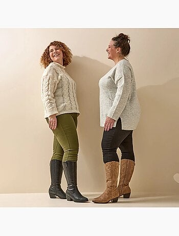 Bottes à mollet large 2XL - Modèle Irina