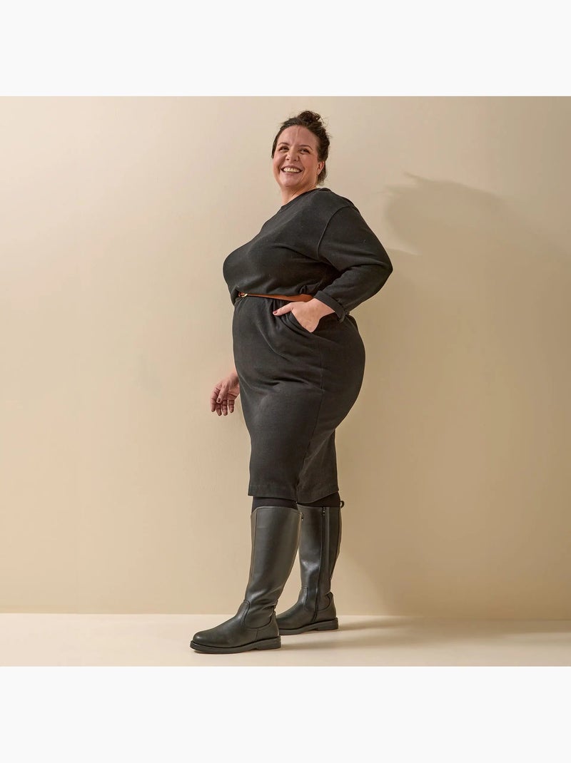 Bottes à mollet large 2XL - Modèle Melania Noir Noir - Kiabi