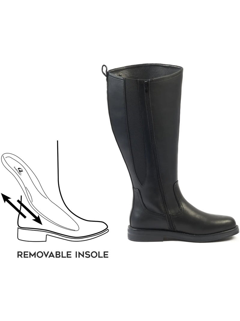 Bottes à mollet large 2XL - Modèle Melania Noir Noir - Kiabi