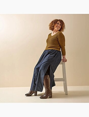 Bottes à mollet large 3XL - Modèle Romy
