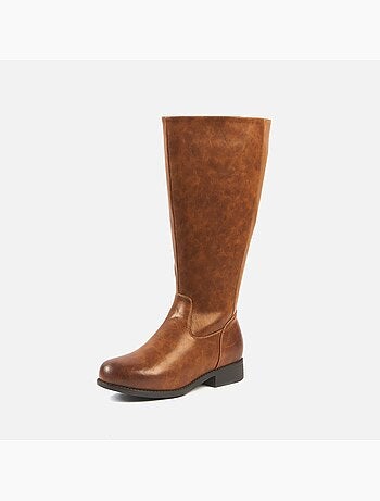 Bottes à mollet large taille 2XL - Modèle orange