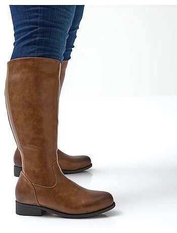 Bottes à mollet large taille 2XL - Modèle orange