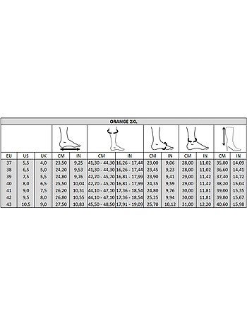 Bottes à mollet large taille 2XL - Modèle orange