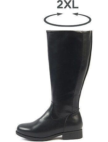 Bottes à mollet large taille 2XL - Modèle orange