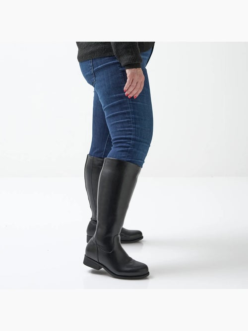 Bottes à mollet large taille 2XL - Modèle orange - Kiabi