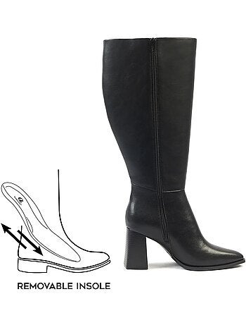 Bottes à mollet large taille 2XL - Modèle Sarah