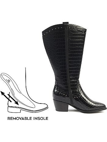 Bottes à mollet large, taille 3XL - Modèle Thelma