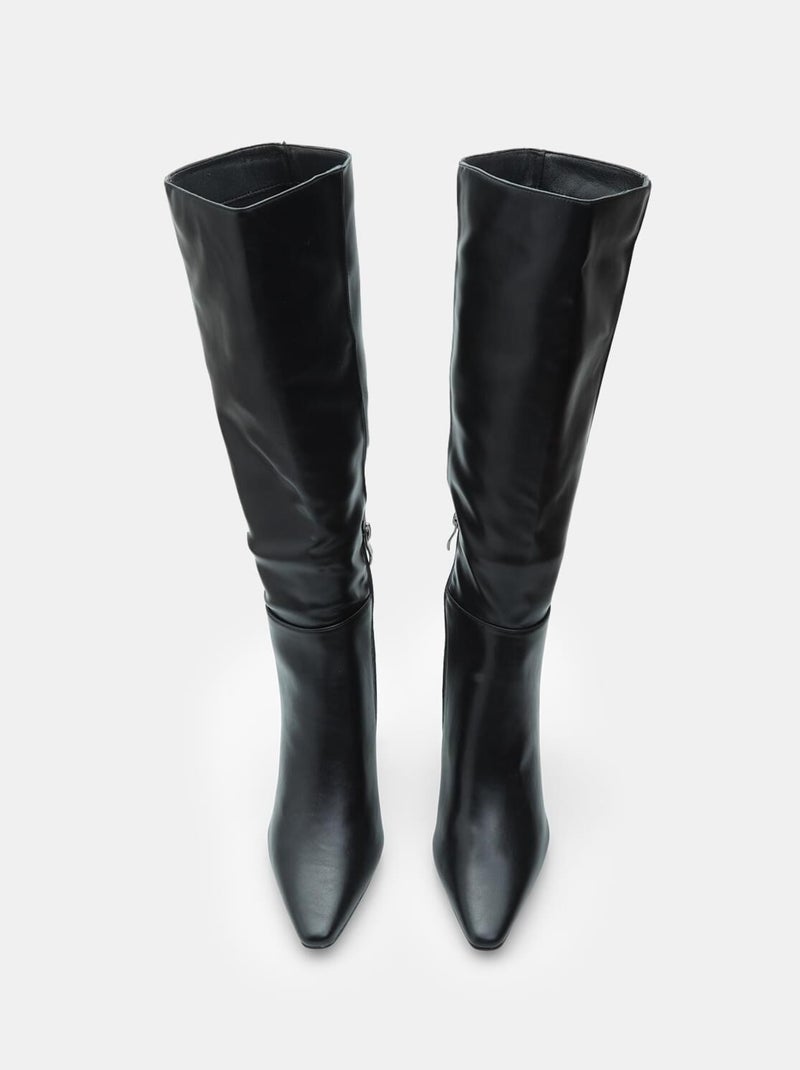 Bottes à talon 8,5 cm BATA Noir - Kiabi