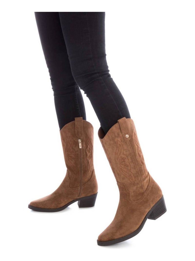 Bottes à talon à fermeture éclair Xti Camel - Kiabi