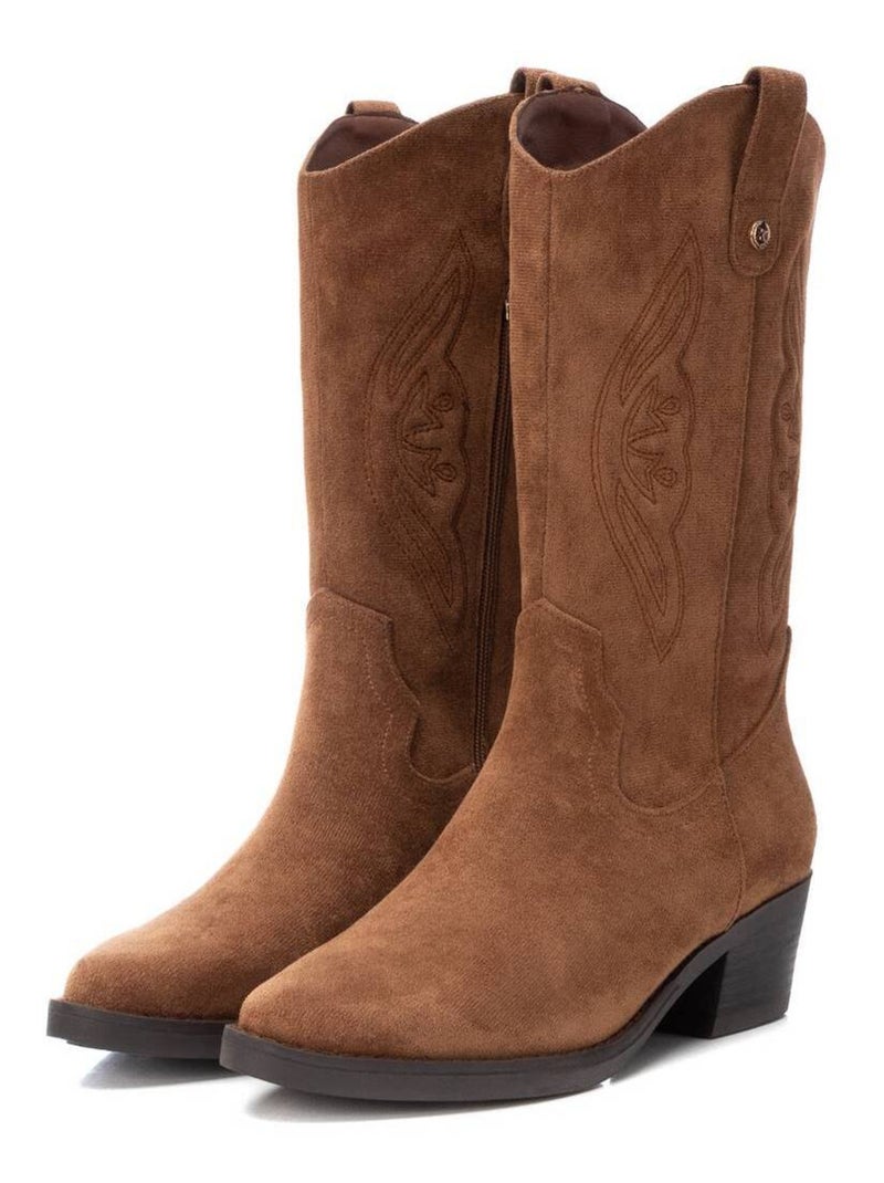 Bottes à talon à fermeture éclair Xti Camel - Kiabi
