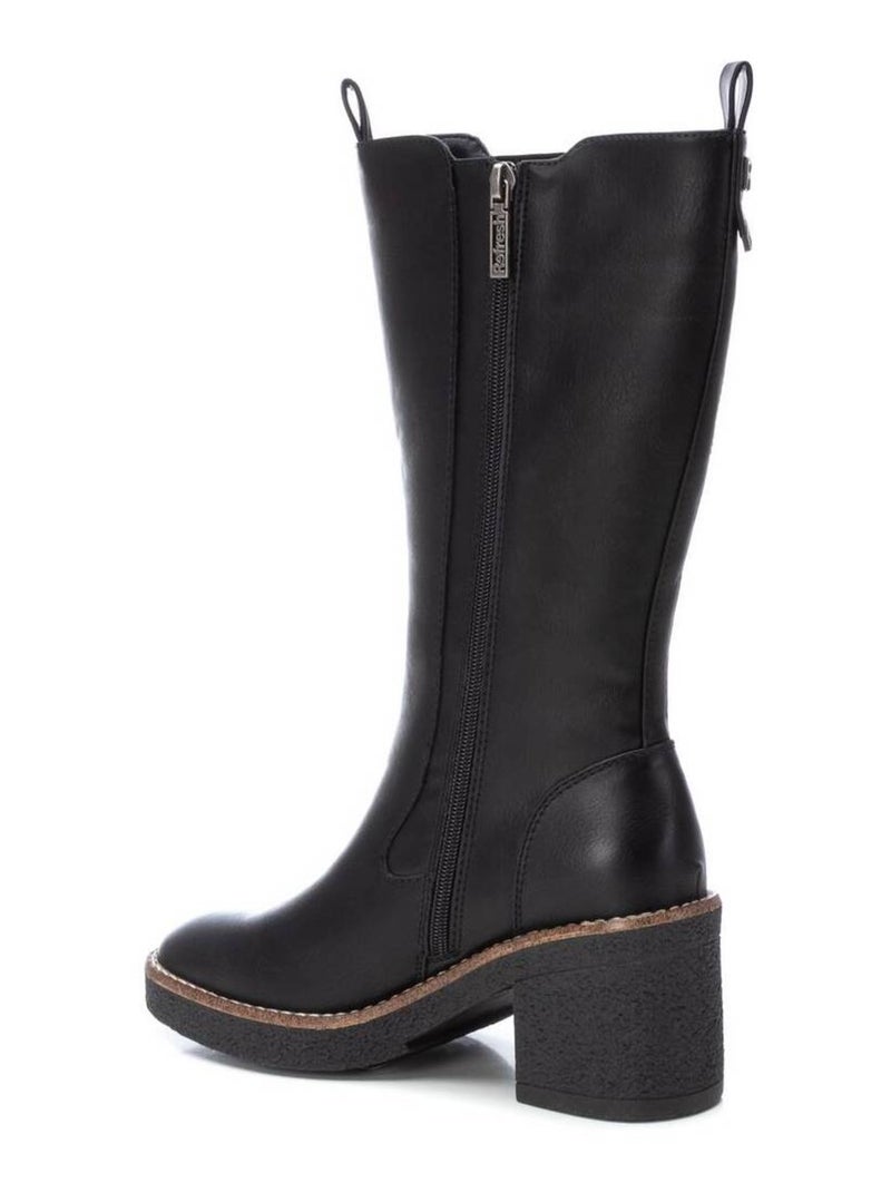 Bottes à talon à fermeture éclair Xti Noir - Kiabi