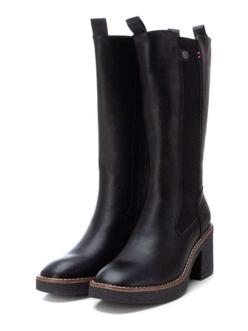 Bottes à talon à fermeture éclair Xti Noir - Kiabi