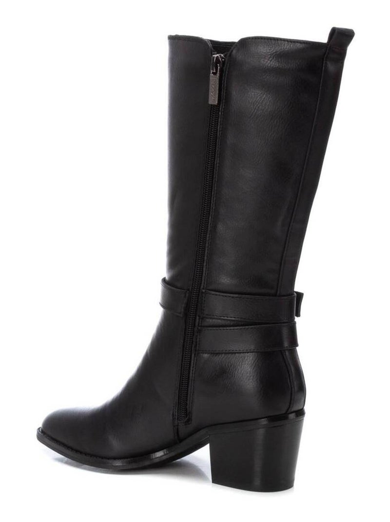 Bottes à talon à fermeture éclair Xti Noir - Kiabi