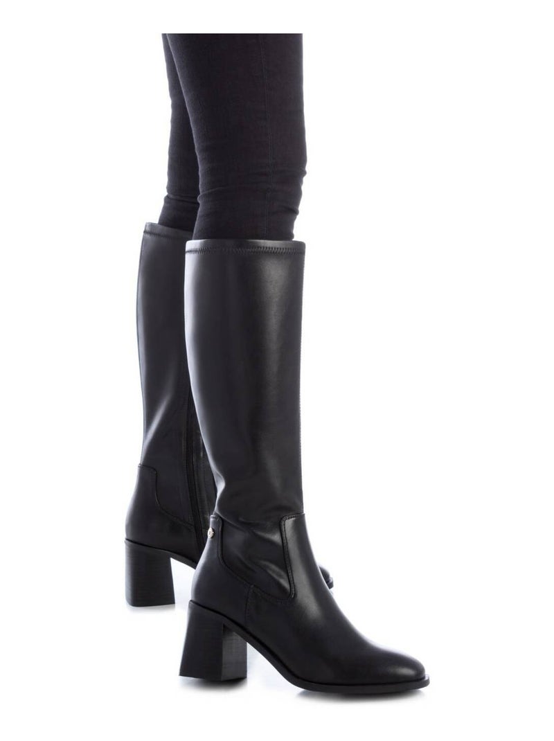 Bottes à talon à fermeture éclair Xti Noir - Kiabi