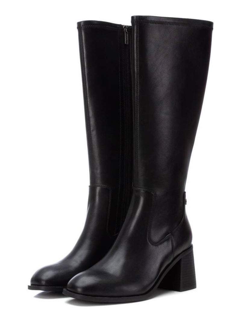Bottes à talon à fermeture éclair Xti Noir - Kiabi
