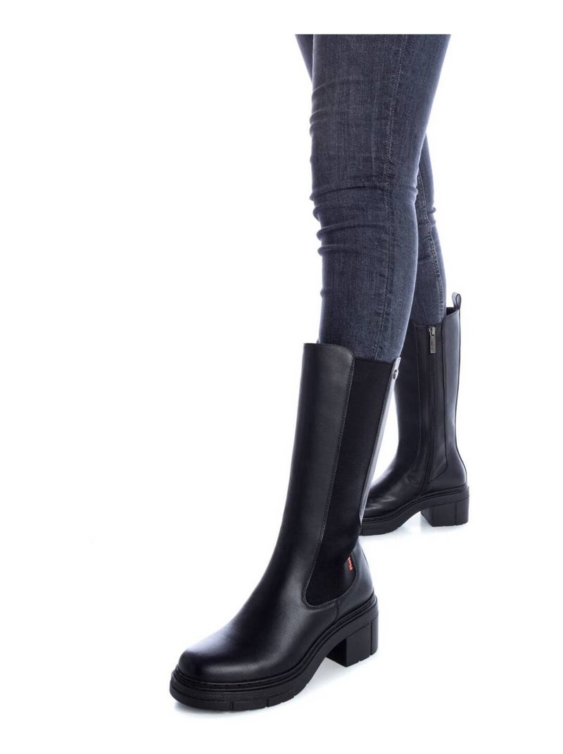 Bottes à talon avec fermeture éclair Xti Noir - Kiabi