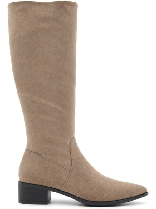 Bottes à talon cuir naturel purapiel - Kiabi