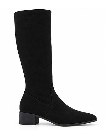 Bottes à talon cuir naturel purapiel