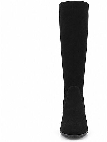 Bottes à talon cuir naturel purapiel