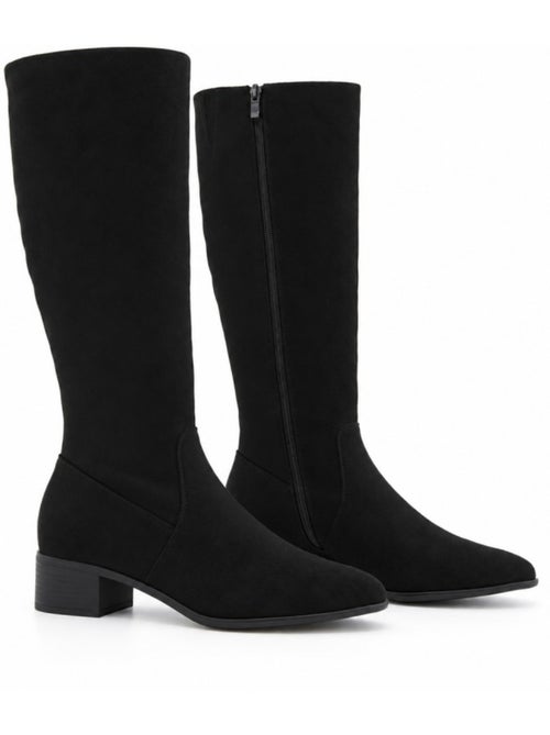 Bottes à talon cuir naturel purapiel - Kiabi Bottes à talon cuir naturel purapiel - Kiabi