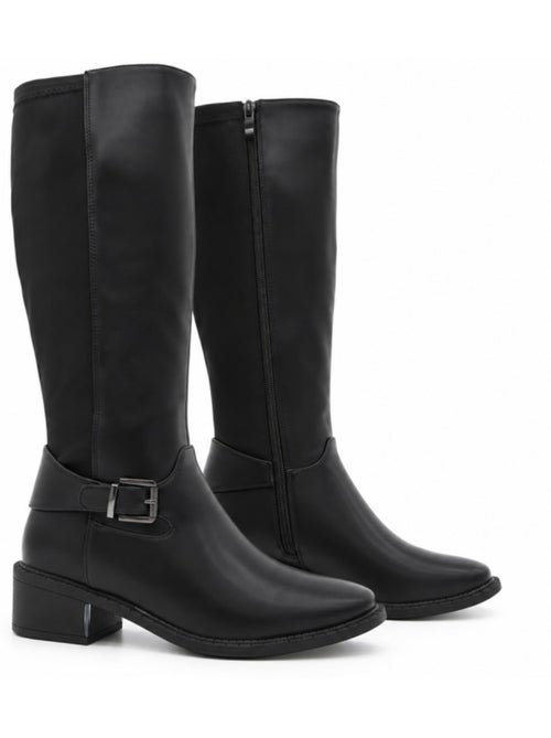Bottes à talon matière synthétique montevita - Kiabi