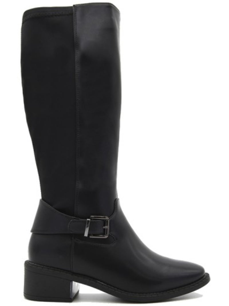 Bottes à talon matière synthétique montevita Noir - Kiabi