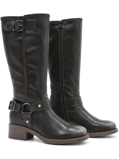 Bottes à talon matière synthétique montevita - Kiabi