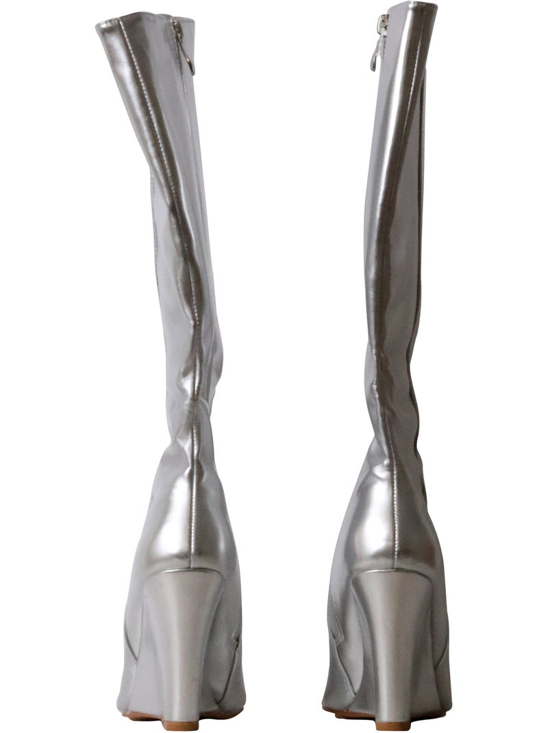 Bottes à Talon Zip Joia Argent - Kiabi