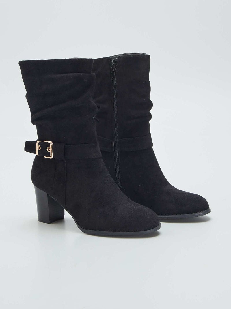 Bottes à talons noir - Kiabi