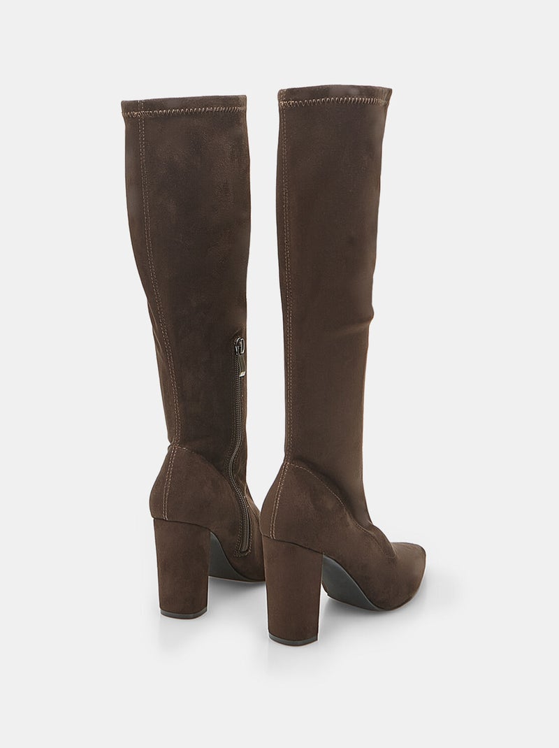 Bottes à talons s bata Marron - Kiabi