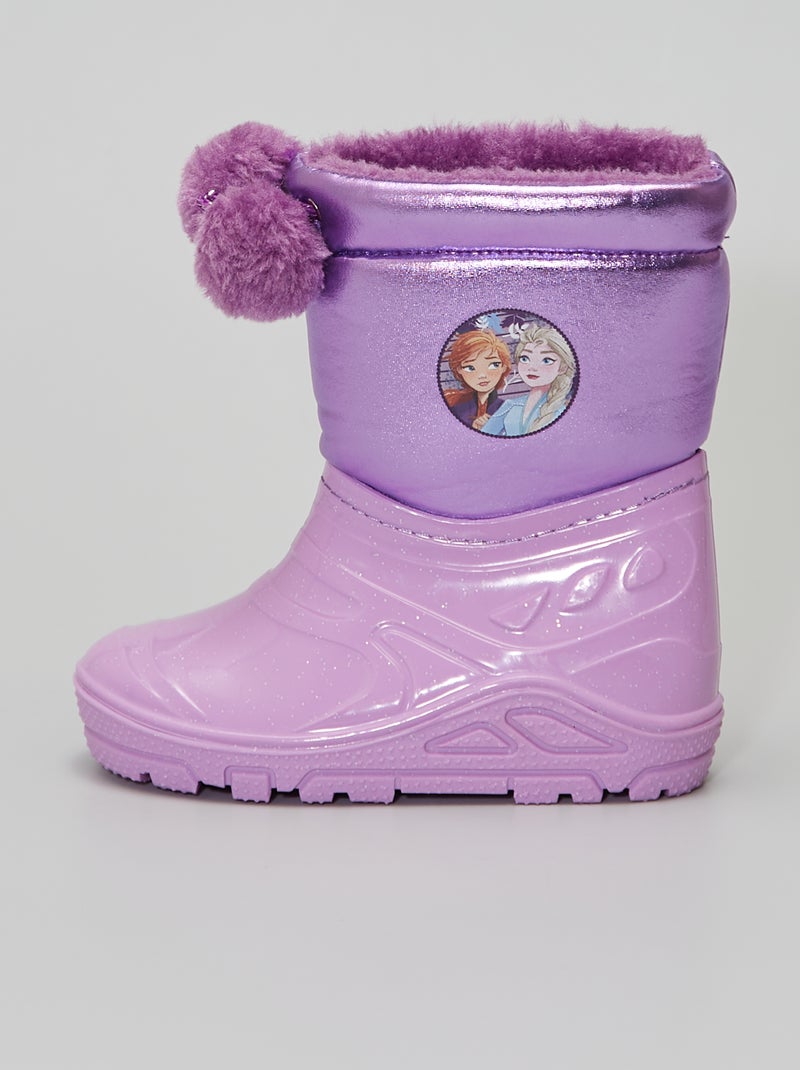 Bottes après-ski 'La Reine des neiges' violet - Kiabi