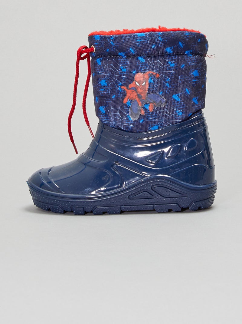 Bottes après-ski 'Spider-Man' Bleu marine - Kiabi