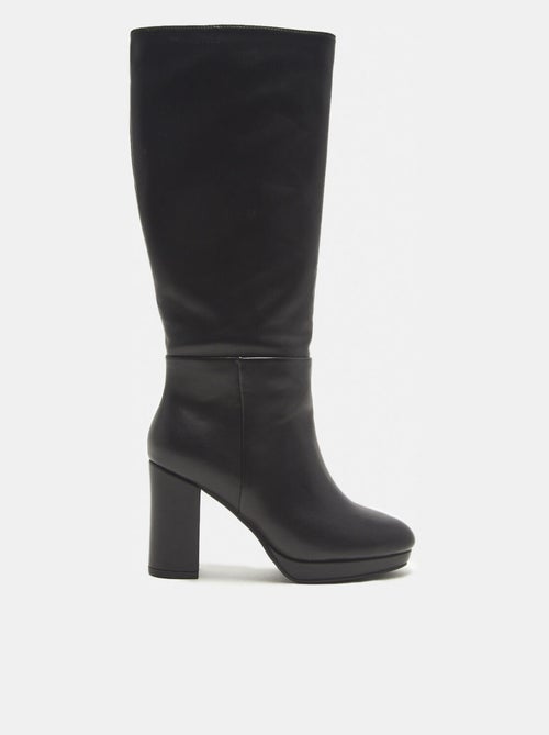 Bottes au genou avec large talon BATA - Kiabi